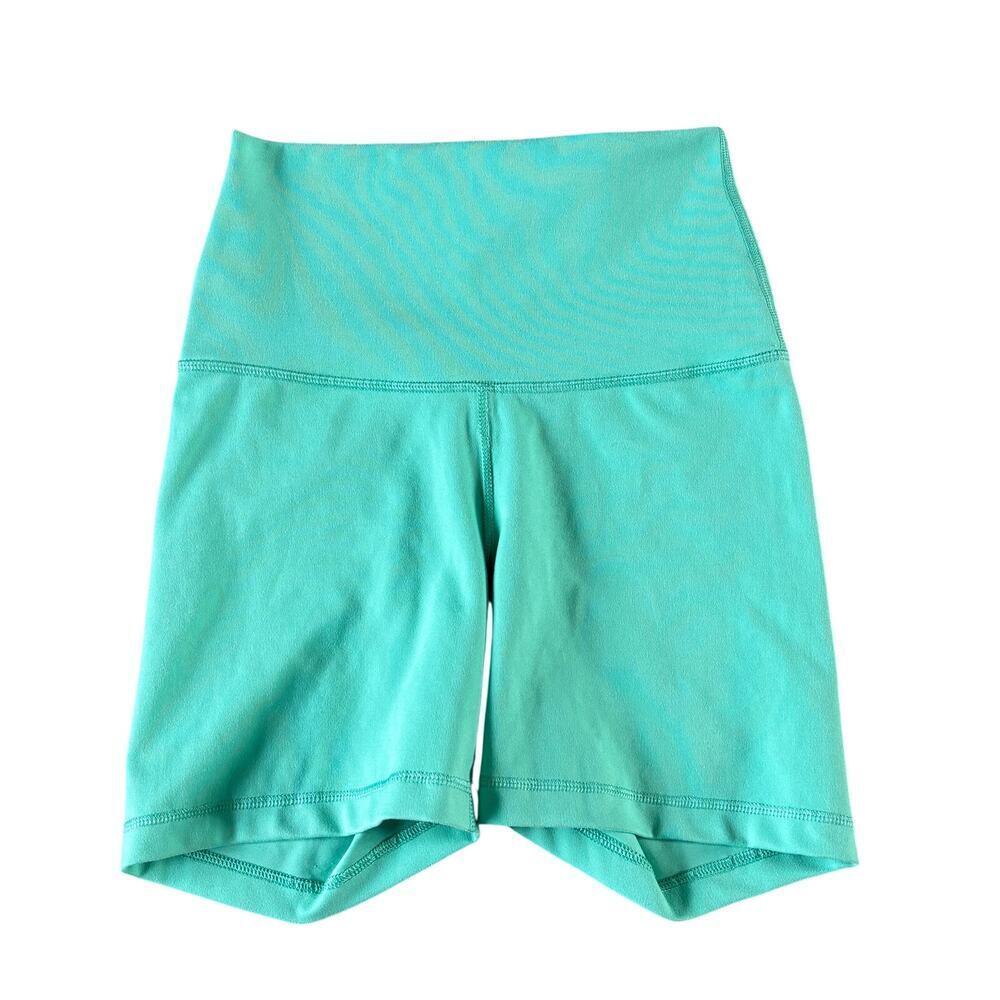 Yogalicious Lux Bike Shorts in Mint Green - Size: Small